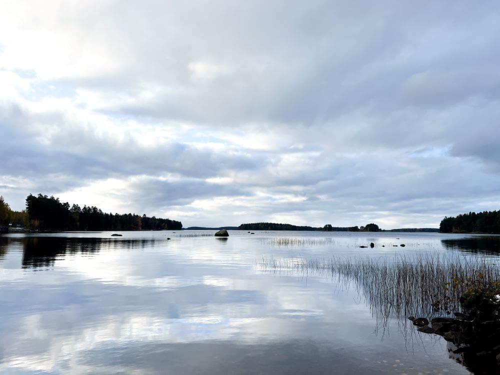 water, dalälven, sweden nature, autumn