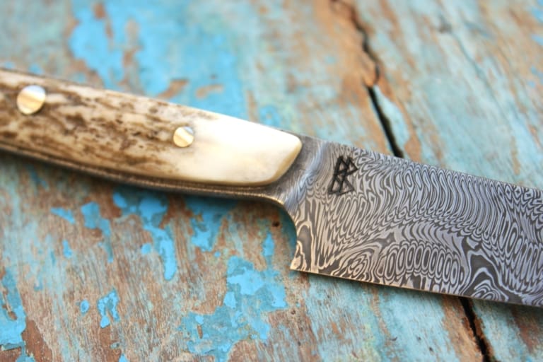 Grabak Utility Knife, Bleached Antler 2