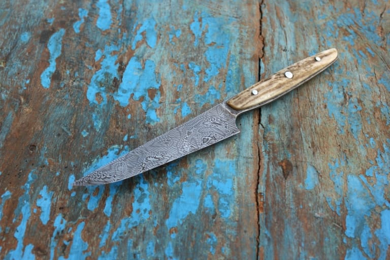 Grabak Utility Knife, Bleached Antler 3