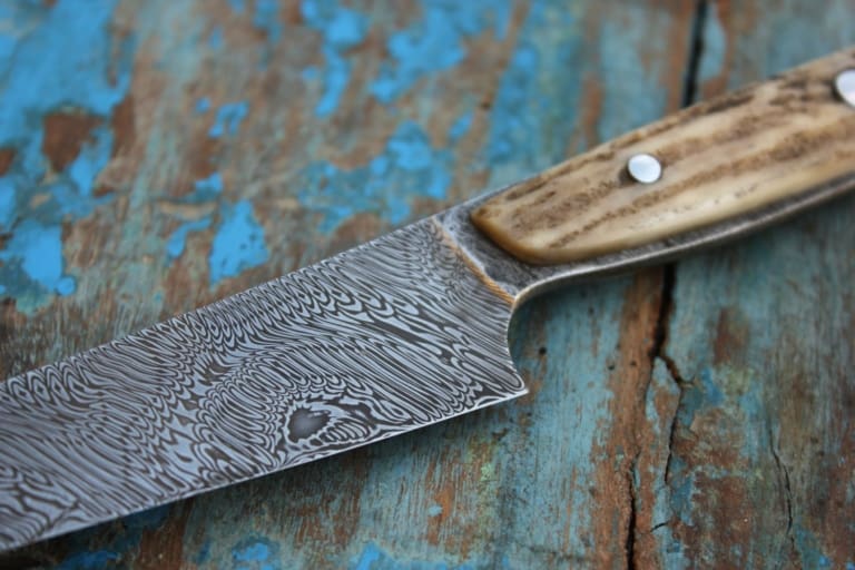Grabak Utility Knife, Bleached Antler 5